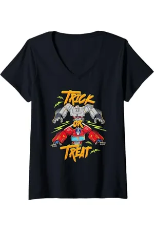 TRANSFORMERS Damen Evergreen Halloween Trick Or Treat T-Shirt mit V-Ausschnitt