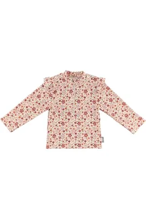 Sterntaler Badeshirt Langarm Blumen Print - UV-Schutz 50+ Schwimmshirt mit Stehkragen - Mädchen UV Shirt mit Frontreißverschluss und Kinnschutz - Baby Badebekleidung, , Größe 68