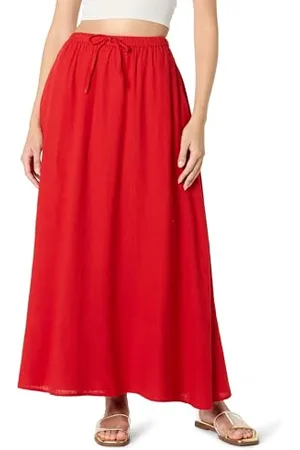THE DROP Pull-On Maxi Skirt Rock, , L
