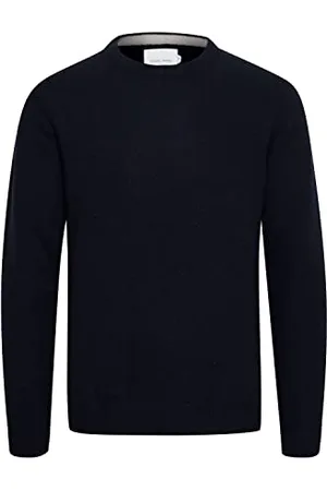 Casual Friday CFKarl Herren Strickpullover Feinstrick Pullover mit Rippkragen Rippbündchen Regular fit, Größe:L, Farbe: