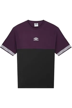 Umbro Herren Sports Style Club Crew Tee T-Shirt, violett/schwarz, S