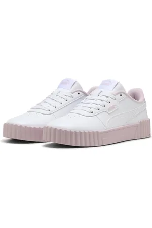 PUMA Carina 3.0 Cutie JR Sneaker, White-Rose Mauve, 39 EU