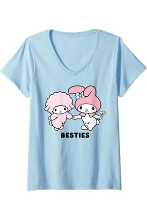 Sanrio Damen My Melody Best Friends Besties T-Shirt mit V-Ausschnitt
