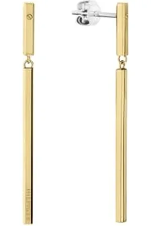 Tommy Hilfiger Jewelry Halskette mit Anhänger, Gliederarmband und Ohränger für Damen aus Gelbgoldene Edelstahl