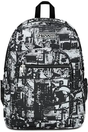 7 for all Mankind Freethink Rucksack, Schultasche Schulranzen für Mädchen Jungen, Tornister mit Doppelfach und Trinkflaschenfach, gepolstert, für Schule, Sport, Freizeit; USB-Ladeanschluss