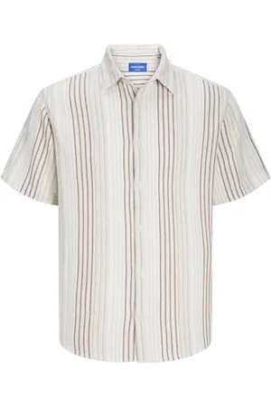 JACK & JONES JACK&JONES Herren Jorjoshua Loose Weave Shirt Ss Freizeithemd, , Medium