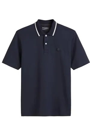 Marc O’ Polo Marc OߴPolo Herren Kurzarm-Poloshirt aus Bio-Baumwolle Regular Fit, Blau (Dark Navy), XXL