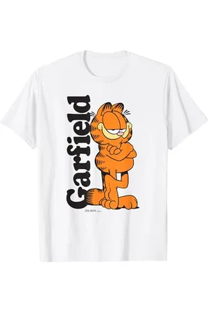 Garfield Offiziell Lizenziertes Logo T-Shirt, , S, Kurzarm, Unisex, Cartoon, Katzen, Fans, Katzenliebhaber