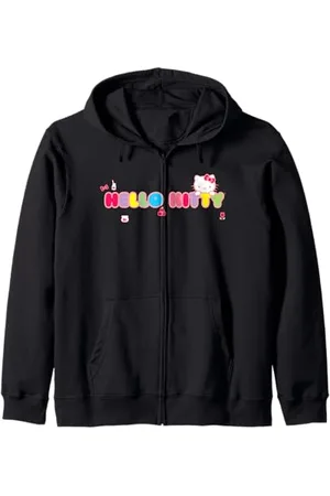 Sanrio Hello Kitty Retro Rainbow Logo Regenbogen Kapuzenjacke