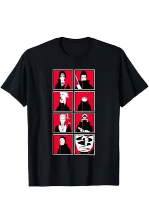 Naruto Ripple Junction Akatsuki Frames T-Shirt S Unisex Erwachsenen Klassische Passform Kurzarm Crew-Ausschnitt Abgerundete Manschette Alle Seasons 1 Count 16.5 cm Shippuden T-Shirt