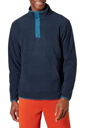 Amazon Herren Polarfleece-Jacke mit Druckknopfverschluss vorne, , XL