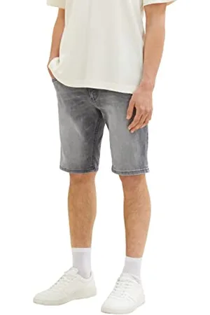 TOM TAILOR Herren 1036266 Jeans Bermuda Shorts, 10219-Used Mid Stone Grey Denim, XS