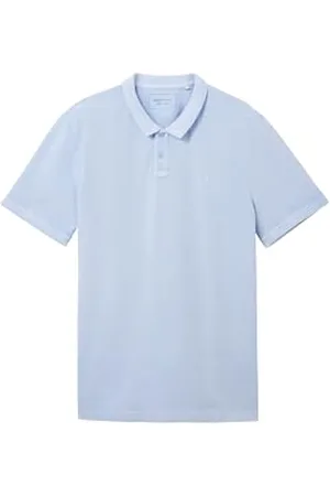 TOM TAILOR Herren Poloshirt im Washed-Look, Brunnera Blue, XS