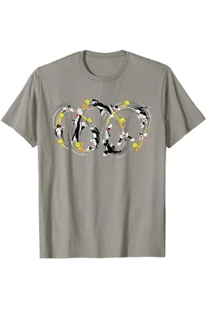 LOONEY TUNES T-Shirt mit Tweety und Sylvester - , S, Damen, Klassische Passform, Kurzarm, Crew-Ausschnitt, Cartoon-Muster