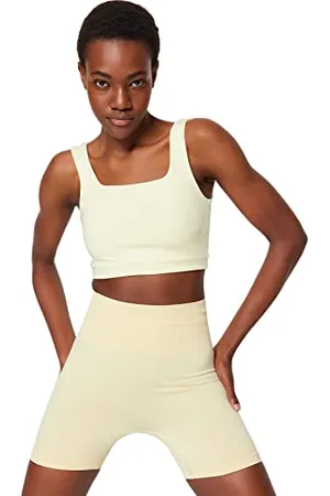 Trendyol Damen Women Square Collar Knit Bra Crop Sport-BH mit quadratischem Kragen und Strick, , M