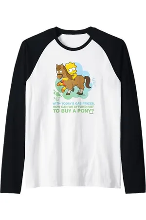The Simpsons Lisa Simpson Buy a Pony Retro Raglan