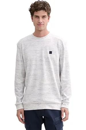 TOM TAILOR Herren Longsleeve mit Logo-Badge, , L