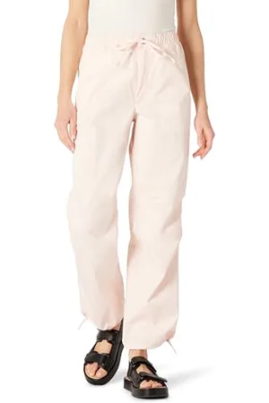 Amazon Damen Mid-Rise-Hose mit Weitem Bein in Übergröße und Fallschirmhose, , XXL