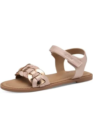 QS by s.Oliver Mädchen Sandalen flach mit Klettverschluss Elegant, Mehrfarbig ( .), 34 EU