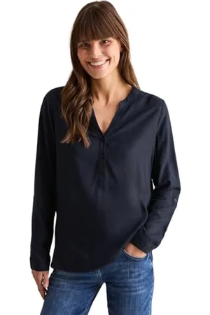 CECIL Damen B345312 Bluse In Unifarbe, , S EU