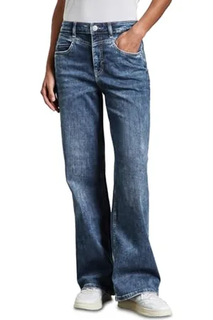 Street one Damen Style Wideleg 1-knopf 59 Wide Leg Jeans, , 33W / 28L EU