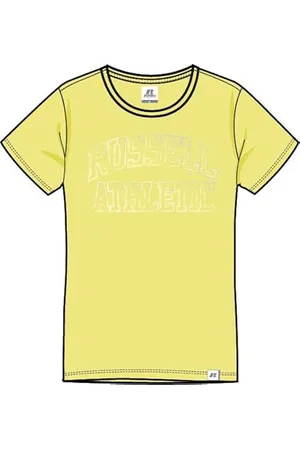 Russell Athletic Damen Austen-S/S Crewneck Tee T-Shirt, Klappenlicht, Large