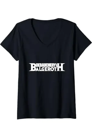 Debauchery Damen Blutgott T-Shirt mit V-Ausschnitt