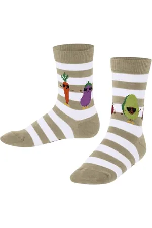 Falke Unisex Kinder Socken Cool Greens K So Baumwolle gemustert 1 Paar, , 23-26