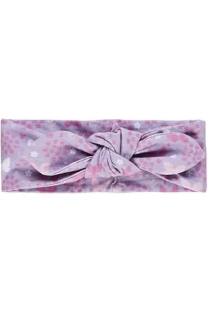 Sterntaler Stirnband Schleife - Mädchen Haarband aus Flammgarn Jersey mit allover Print Schmetterlinge - hautsmpathisches Kinder Stirnband - elastisches Kopfband - , Größe 51