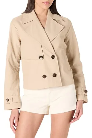 THE DROP Mara Cropped Trench Trenchcoats, , 4XL Große Größen