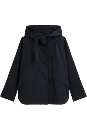 Marc O’ Polo Marc OߴPolo Damen Übergangsjacke mit Kapuze Relaxed Fit, (Deep Night Blue), 44