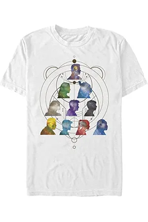 Marvel Unisex The Eternals Silhouette Heads Organic Short Sleeve T-shirt, , XXL