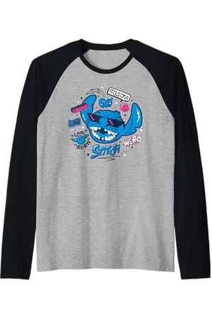 Disney Stitch in Sunglasses Cool Weird and Cosmic Freestyle Raglan