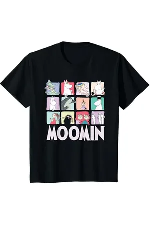 Moomin Kinder Mumin Group Charakterblöcke Dark Kids T-Shirt