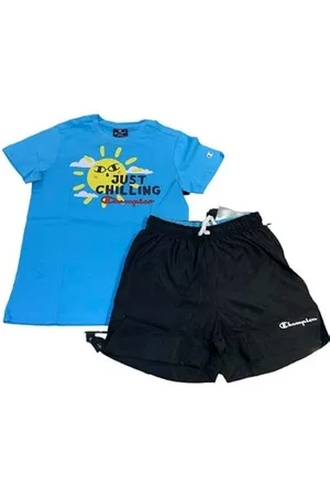 Champion Kinder und Jungen Legacy Back to The Beach AC S/S T-Shirt & Beachshorts Anzug, , 13-14 anni
