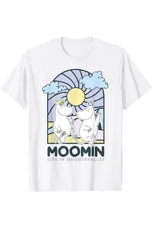 Moomin Buntglas-Stil Leben im valley Licht T-Shirt