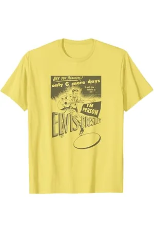 Elvis Presley Schwarzweiß-Comic T-Shirt