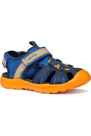 Geox J VANIETT Boy A Sandal, Royal/Orange, 38 EU