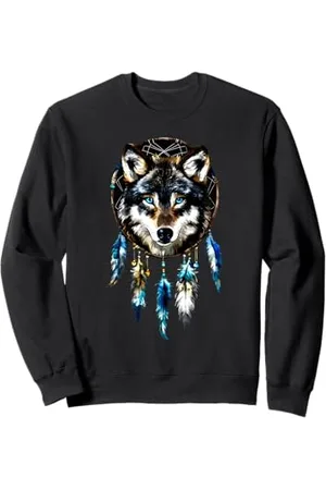 Dream Catcher Traumfänger Wolf Sweatshirt
