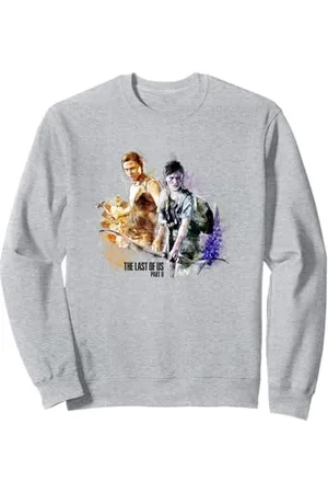 Playstation 3 The Last of Us Part II Iconic Abby Ellie Watercolor Floral Sweatshirt