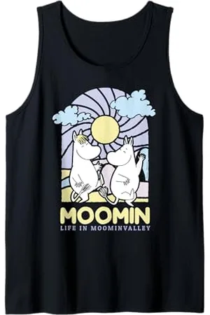 Moomin Life In valley Buntglas-Stil, dunkel Tank Top