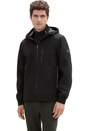 TOM TAILOR Herren 1041315 Softshell Jacke mit Kapuze, 29999-Black, XL