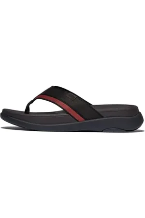 FitFlop Herren F-Mode Go Mens Tonal-Edge Webbing Toe-Post Sandale, Schokoladenbraun, Mehrfarbig, 42 EU