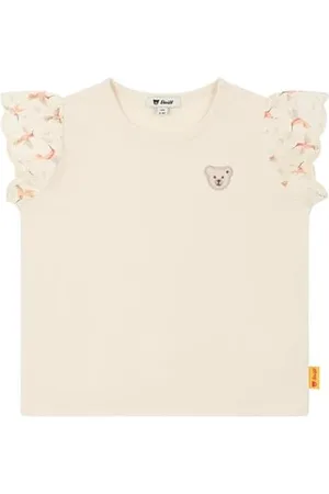 Steiff T-Shirt Kurzarm EU Größe 104 , Kurzarm Shirt, Sommer Shirt für Kinder, Babyoberteil, ideales Basic Shirt, bequem und weich, waschmaschinenfest