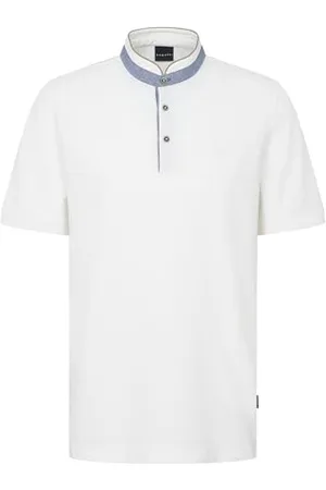 Bugatti Herren Poloshirt Stehkragen Basic Kurzarm Modern Fit