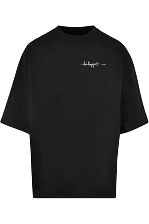Merchcode Herren Mp0007117-be Happy Huge Tee T-Shirt, , M EU