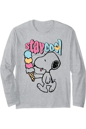 Peanuts Snoopy mit Eis Bleib Cool Langarmshirt