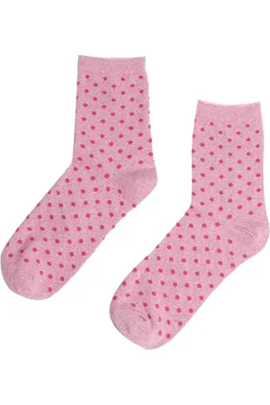 Pieces® Damen Pcsebby Glitter Long 1-pack Pattern Noos, Rose Shadow/Detail:SMALL DOTS IN POPPY RED, Einheitsgröße