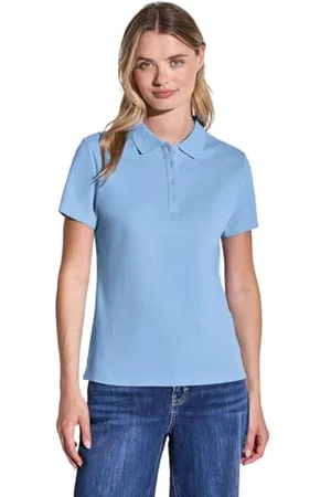 Street one Damen A322942 Poloshirt mit Rippstruktur, , 46
