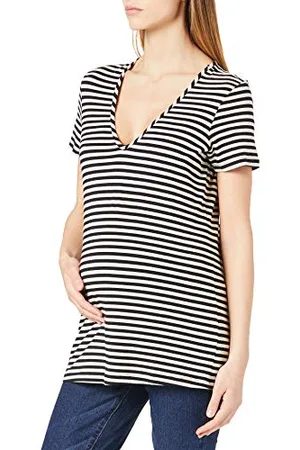 Noppies Damen Tee nurs ss YD Easton T-Shirt, Black-P090, L